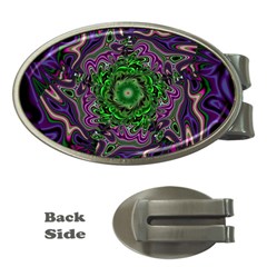 Digital Art Artwork Fractal Pattern Money Clips (Oval) 