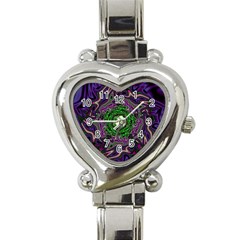 Digital Art Artwork Fractal Pattern Heart Italian Charm Watch