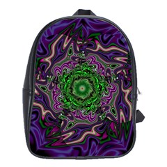 Digital Art Artwork Fractal Pattern School Bag (Large)