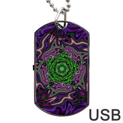 Digital Art Artwork Fractal Pattern Dog Tag USB Flash (One Side)