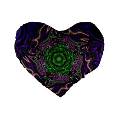 Digital Art Artwork Fractal Pattern Standard 16  Premium Heart Shape Cushions