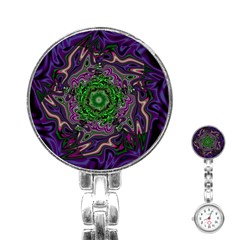 Digital Art Artwork Fractal Pattern Stainless Steel Nurses Watch