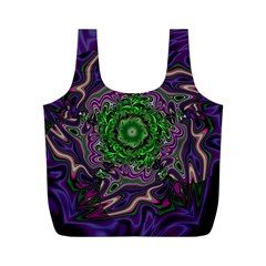 Digital Art Artwork Fractal Pattern Full Print Recycle Bag (M)