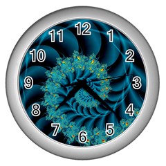 Art Artwork Fractal Digital Art Wall Clock (silver)