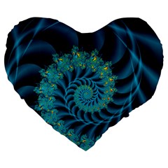 Art Artwork Fractal Digital Art Large 19  Premium Heart Shape Cushions