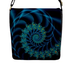 Art Artwork Fractal Digital Art Flap Closure Messenger Bag (l) by Pakrebo