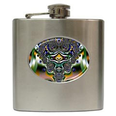 Fractal Art Artwork Design Hip Flask (6 Oz) by Pakrebo