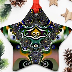 Fractal Art Artwork Design Star Ornament (two Sides) by Pakrebo