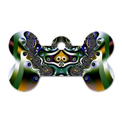 Fractal Art Artwork Design Dog Tag Bone (one Side) by Pakrebo