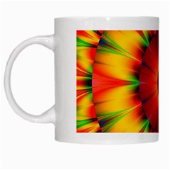 Abstract Digital Art Artwork Yellow White Mugs by Pakrebo