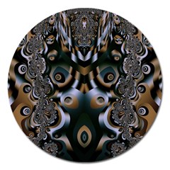 Fractal Art Artwork Design Magnet 5  (round) by Pakrebo