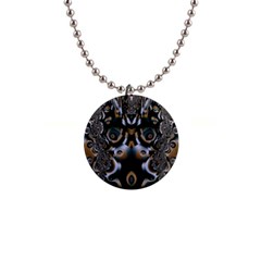 Fractal Art Artwork Design 1  Button Necklace by Pakrebo