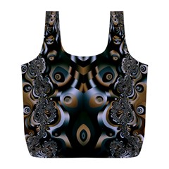 Fractal Art Artwork Design Full Print Recycle Bag (l)