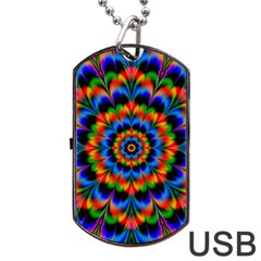 Abstract Digital Art Artwork Dog Tag Usb Flash (one Side) by Pakrebo