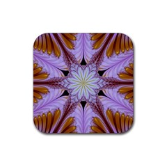 Abstract Flower Artwork Art Rubber Coaster (square) 