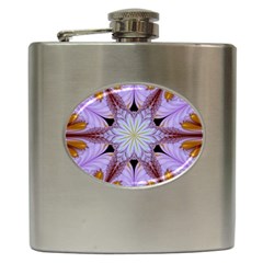 Abstract Flower Artwork Art Hip Flask (6 Oz) by Pakrebo