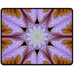 Abstract Flower Artwork Art Double Sided Fleece Blanket (medium)  by Pakrebo