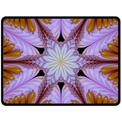 Abstract Flower Artwork Art Double Sided Fleece Blanket (large)  by Pakrebo