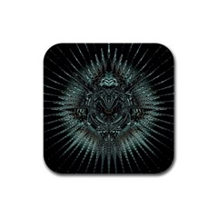 Abstract Art Fractal Artwork Rubber Square Coaster (4 Pack)  by Pakrebo