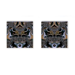 Fractal Art Artwork Design Cufflinks (square) by Pakrebo