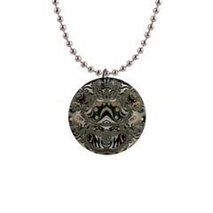 Fractal Art Artwork Design 1  Button Necklace by Pakrebo