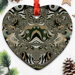 Fractal Art Artwork Design Heart Ornament (two Sides) by Pakrebo