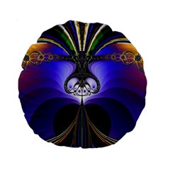 Abstract Art Artwork Fractal Design Pattern Standard 15  Premium Round Cushions