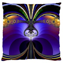 Abstract Art Artwork Fractal Design Pattern Large Flano Cushion Case (one Side) by Pakrebo