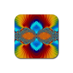 Artwork Digital Art Fractal Colors Rubber Coaster (square) 