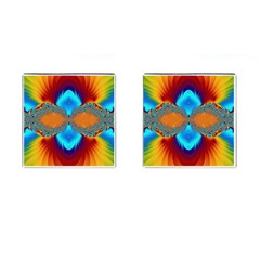 Artwork Digital Art Fractal Colors Cufflinks (square) by Pakrebo