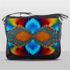 Artwork Digital Art Fractal Colors Messenger Bag by Pakrebo