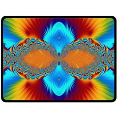 Artwork Digital Art Fractal Colors Double Sided Fleece Blanket (large)  by Pakrebo