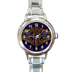 Abstract Art Artwork Fractal Round Italian Charm Watch