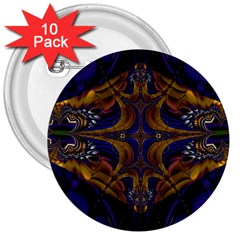 Abstract Art Artwork Fractal 3  Buttons (10 pack) 