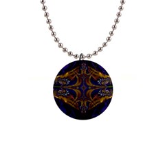 Abstract Art Artwork Fractal 1  Button Necklace