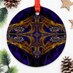 Abstract Art Artwork Fractal Round Ornament (two Sides) by Pakrebo