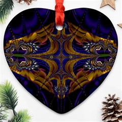 Abstract Art Artwork Fractal Heart Ornament (Two Sides)