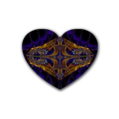 Abstract Art Artwork Fractal Rubber Coaster (Heart) 