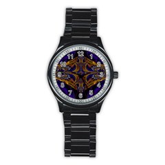 Abstract Art Artwork Fractal Stainless Steel Round Watch