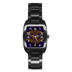 Abstract Art Artwork Fractal Stainless Steel Barrel Watch