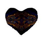 Abstract Art Artwork Fractal Standard 16  Premium Flano Heart Shape Cushions Back