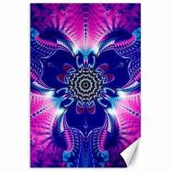 Artwork Art Fractal Flower Design Canvas 24  X 36  by Pakrebo