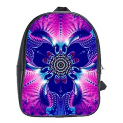 Artwork Art Fractal Flower Design School Bag (large) by Pakrebo