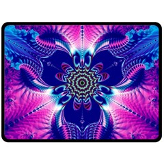 Artwork Art Fractal Flower Design Fleece Blanket (large)  by Pakrebo