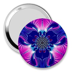 Artwork Art Fractal Flower Design 3  Handbag Mirrors by Pakrebo