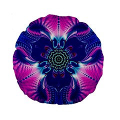 Artwork Art Fractal Flower Design Standard 15  Premium Round Cushions by Pakrebo