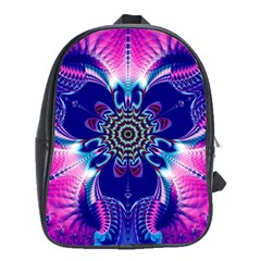 Artwork Art Fractal Flower Design School Bag (xl) by Pakrebo