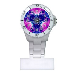 Artwork Art Fractal Flower Design Plastic Nurses Watch by Pakrebo