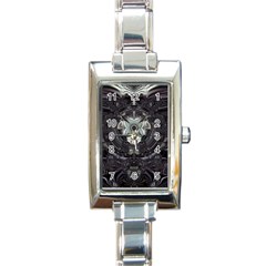 Fractal Art Artwork Design Pattern Rectangle Italian Charm Watch