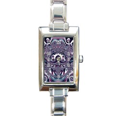 Fractal Art Artwork Design Rectangle Italian Charm Watch